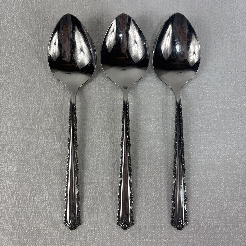 Oneida‎ CHERIE Soup Spoon 6 3/4" Stainless Steel Flatware Set Of 3